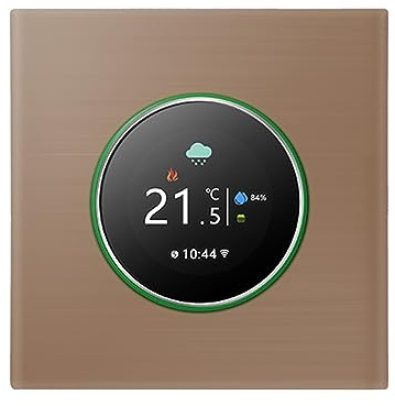 Pongnas Termostato Inteligente, Termostato con Retroiluminación/Temperatura/Sensor/Tiempo Ajuste de Calibración de Temperatura Calefacción Eléctrica Gris Termostato Inteligente (Caldera)