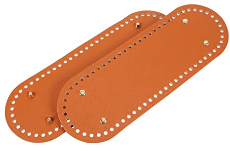 Holibanna 2stücke Längliche Tasche Pu Häkeln Handtaschenboden Diy Basis Taschen Kissen Mit Löchern Für Stricktasche Kunstleder Taschenboden