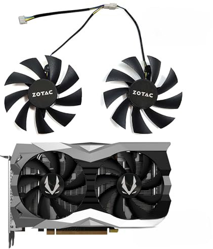 Zotac RTX 2060 2070 GTX 1660 1660 Ti SUPER Mini Fans (87mm) Replacement Fan for Zotac Graphics Cards, 4-Pin Graphics Card Cooler, VGA Card Replacement GPU Fan GA92A2H