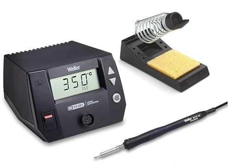 Weller WE 1010 (T0053298393) Stazione di Saldatura Digitale 70W/230V, Edizione Nera Limitata per l'80° Anniversario Weller – Punta a Scalpello Inclusa in Omaggio