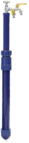 GBPLDMAQ Fontana a Colonna da Giardino Esterno, Punto Acqua Giardino Antigelo con Rubinetto Doppio Giardino, Rubinetto Esterno con Valvola di Scarico, Antigelo e Anticrepa(120cm/47in)