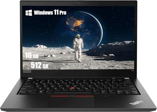 Lenovo Thinkpad T14 (Gen 1) 14 FHD Business Laptop, 14 FHD Display, Intel Core i5-10310U, 16GB RAM, 512GB SSD, US QWERTY Keyboard, Windows 11 Pro (Renewed)