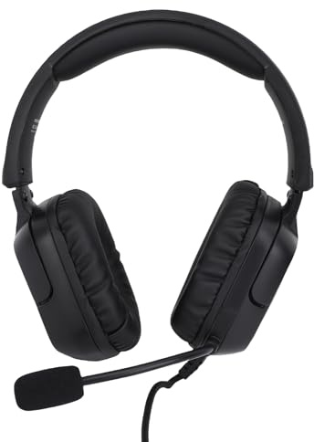 Luocute 3.5mm Gaming Headset, with Omni-Directional Noise Cancelling Microphone, Headset with RGB Lighting, Volume Control for Smartphone, Laptop, Desktop PC (Black)