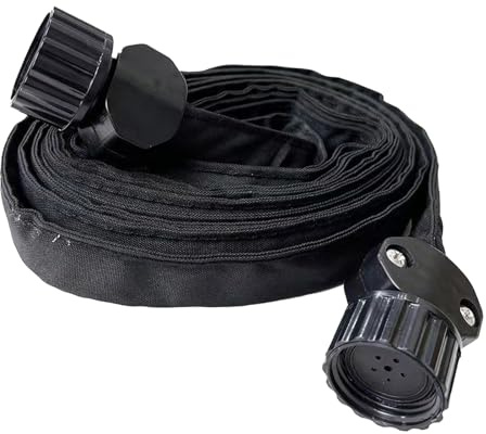 Manguera Exudante Plana - Manguera De Goteo Extensible - 15 Metros Antifugas Doble Capa Antitorceduras Tubería Extensible para Césped Invernadero Parterres Plantas Exteriores
