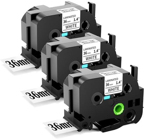 Oozmas TZe261 36mm Ruban Compatible avec Brother P-Touch 36 mm