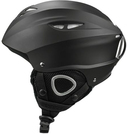 Casco da sci da snowboard regolabile con mentoniera rimovibile, fodera ispessita per bambini, ragazzi, uomini e donne, taglia media