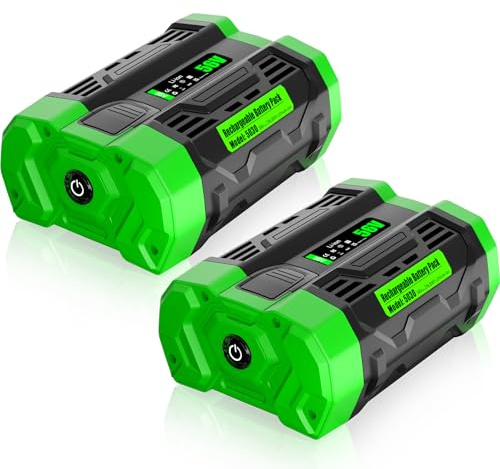 Bonacell 2Pack 56V 5000mAh Replacement for EGO 56V Battery BA1400T BA2800 BA2800T Replacement for EGO 56 Volt Power+ Chargers & Tools Leaf Blower String Weeds Trimmer Chainsaw Lawn Mower