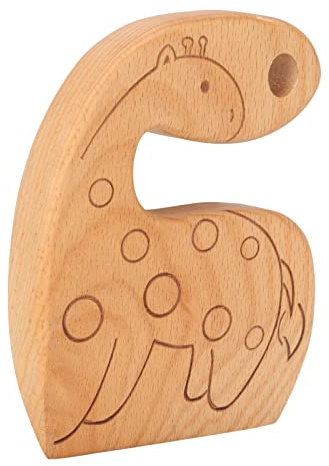 Couteau en Bois sans Danger pour Tout-petits, Motif Girafe, Outil de Cuisine pour la Cuisine des Enfants, Couteau en Bois de Hêtre pour les Activités des Parents de des Tout-petits, Taille