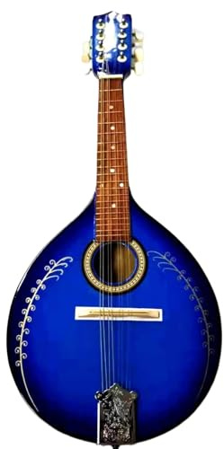 Mandolina Para Principiantes Mandolina Instrumento Musical De Ocho Cuerdas Adecuado Para La Enseñanza Y El Entretenimiento Azul Con Púa