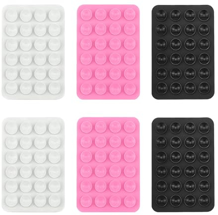 Ventouse Téléphone Adhésif simple face en Silicone, Support Ventouse Téléphone Antidérapant avec Adhérence Forte pour iPhone et Android, Accessoire Idéal pour Vidéos, Selfies et Mains Libres