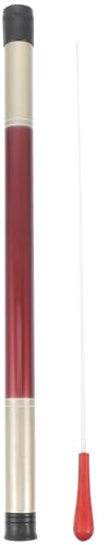 MAGICLULU Bastón de Dirección de Madera Maciza Color Rojo Oscuro, Juego de 2 Piezas para Conciertos y Orquestas, Accesorio Portátil para Mostrar Rendimiento en Dirección Musical