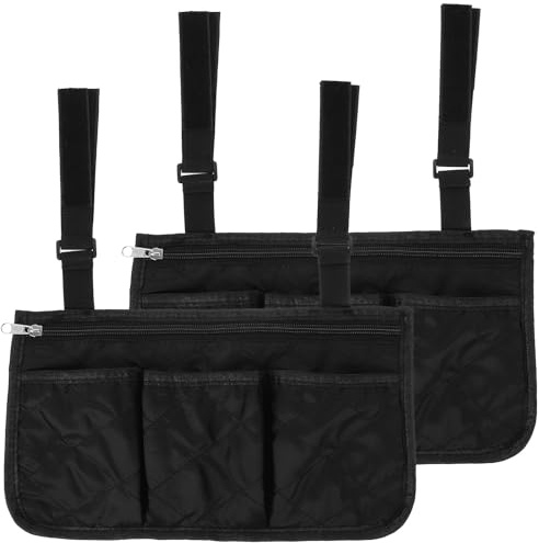 CHILDWEET Borsa Laterale Grande Capacità per Sedia a 2pezzi Oxford Resistente All'usura Sacchetto Portaoggetti per Ausili alla Deambulazione da Esterno