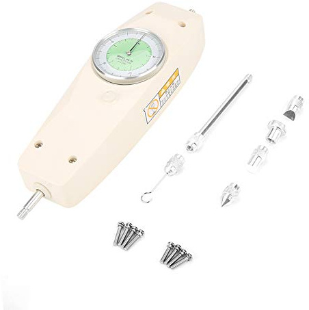 YWBL-WH Force Meter Bärbar Digital Display Dynamometer 50N Handhållen Push Pull Tester med 0,25N Division 10 Mm Slag för Elektronik Hårdvara Textil Maskiner Mätning