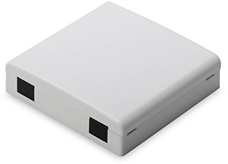 DIGITUS Fiberoptisk fördelningslåda - 2x SC Simplex eller 2x LC Duplex - FTTH kopplingslåda - Fiberoptik - Grå