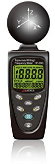 EMF Meter HF-B3G Triple Axis HF RF Analyzer and Detector Calibrated Measuring Emissions from Cell Phones, Smart Meters, Cell Towers, Microwave, Bluetooth - for EMF Home Inspections Free Support