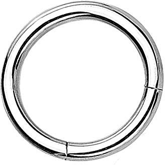 eeddoo Piercing-Ring Segment-Clicker Silber Edelstahl 1,2 x 10 mm