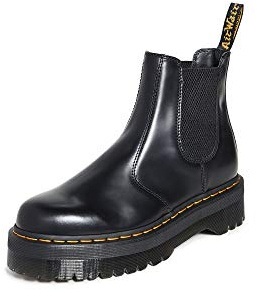 Dr. Martens Chelsea Boot Combat för kvinnor, Black Polished Smooth, 43 EU