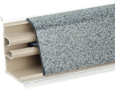 DQ-PP 3m (2m + 1m) WINKELLEISTE – Anthrazit – 37 x 24mm – PVC – GRATIS Schrauben – Küchenleiste Arbeitsplatte Abschlussleiste Leiste Küchenabschlussleiste Wandabschlussleiste