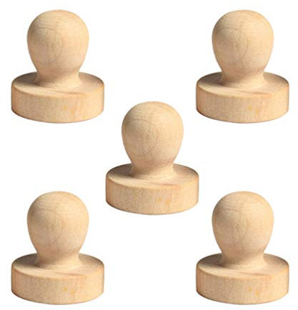 HEALLILY Stempelkopf Versiegeln Stempelersatzgriff Unvollendete Briefmarke 9 Stück Holzstempelgriff Holzrundstempel für Scrapbooking Hölzerne Lehmstempel Wachsstempel Griff Holzklotz Handwerk