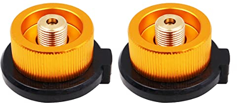Namvo 2 Stück Gasadapter Outdoor Wandern Camping Herd Adapter Konverter Herd Anschluss für Butankanister auf Schraubgaskartusche