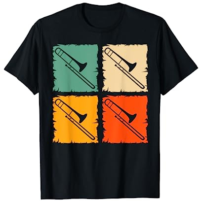 Posaune Vintage Retro Stil Posaune T-Shirt