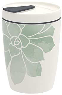 Villeroy & Boch Mug, Porcelain, 290 ml, White/Green, Succulent, General Merchandise