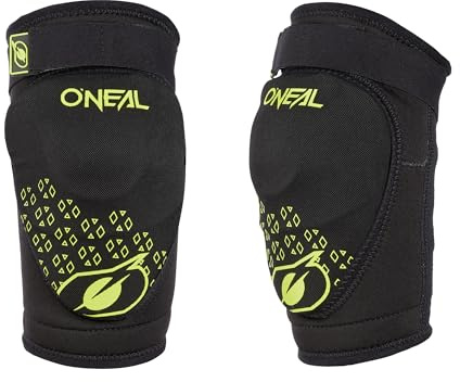 O'NEAL | Knäskydd | barn | BMX mountainbike downhill | IPX® – stötskydd av polyuretan, lätt konstruktion, nötningsbeständigt material | Dirt Knee Guard Youth V.23 | svart neongul | S-M