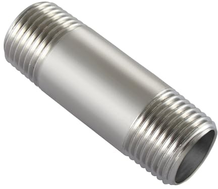 Beduan Raccordi per tubi in acciaio inossidabile, 1 NPT x 1 NPT maschio filettato, 2 tubo della colata del capezzolo di lunghezza