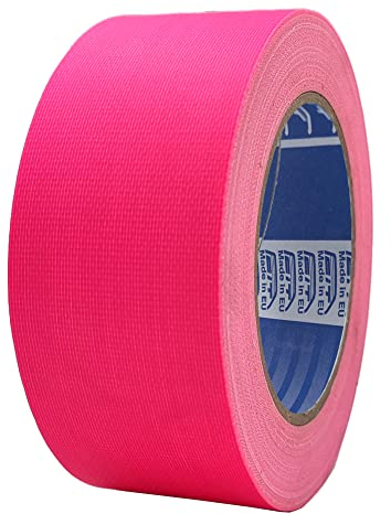 ACIT Nastro telato fluo, 50 mm x 25 m, nastro telato rinforzato, Duct Tape, Gaffer, Nastro Telato Americano fluorescente, Riparazioni, Fissaggio e Imballaggio ad alta tenuta (Rosa)