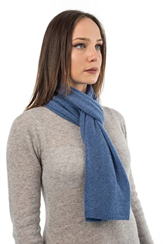 Dalle Piane Cashmere Damen Schal Uni 100% Kaschmir | Halstuch für Büro, Abend und Reisen, 165x28 cm, vier Jahreszeiten, Geschenk für Sie, Made in Italy
