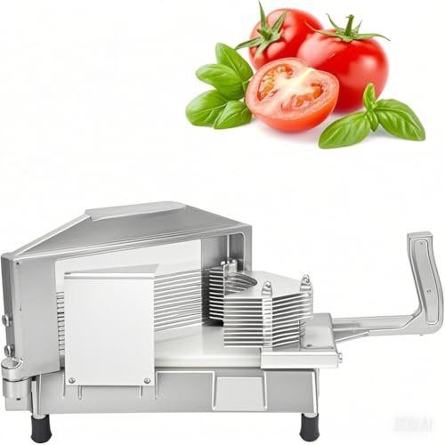 Cortador de rebanadas de tomate Picador de verduras Cortador de rebanadas manual de acero inoxidable Cortador de rebanadas de alimentos profesional resistente Alta eficiencia para frutas (4,7 mm)