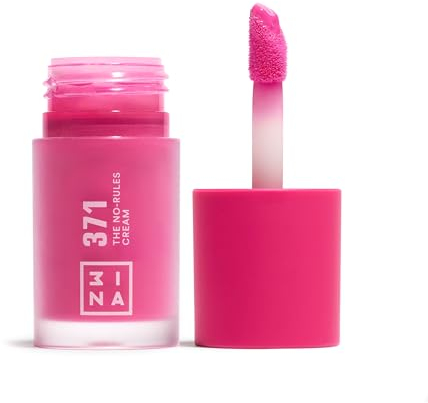 3INA MAKEUP - The No-Rules Cream 371 - Pink - Liquid Blush für Augen Lippen Wangen - Rouge mit Süßmandelöl - Cream Blusher für Natürliches und Leuchtendes Finish - Vegan - Cruelty Free