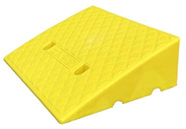 ANSNOW Auto-Uphill-Pad, Gelbe Und Schwarze Kunststoff-Bordsteinrampen, Krankenhaus-Schulfahrzeugrampen, Tragbare Servicerampen Für Den Außenbereich/Gelb/50 * 38 * 15Cm