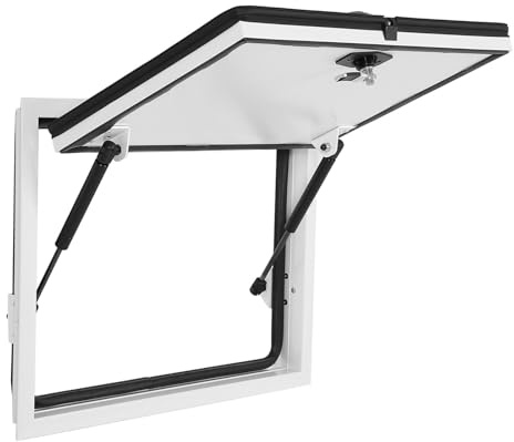 Fydun Wohnmobil Aufbewahrungslukentür 50,8 X 30,5 cm Wohnmobil Gepäcktür mit Sicherheitsschloss Rahmen aus Aluminiumlegierung 120 Grad Öffnung für Wohnmobile, Wohnwagen