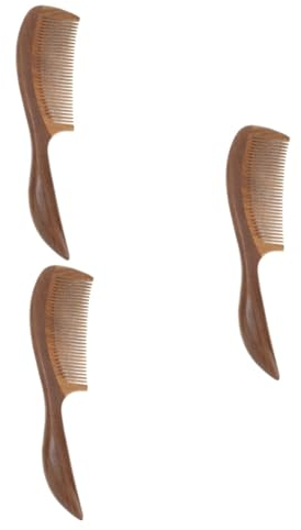 MAGICLULU 3 Stück Holz-haarkamm Für Damen Natürliche Haarbürste Feine Zähne Statisch Für Lockiges Dickes Haar
