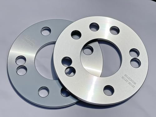 ZALTAS Elargisseur Voie Adaptateur D'entretoise Roue 5mm 2 Pièces pour Peugeot Série Universelle PCD 4x10 0/4x10 8/5x10 8/5x114.3 Cales Elargisseurs Voies