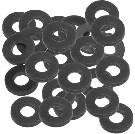 PATIKIL M10 Rubber Flat Washer, 24 Pack 10mm ID 22mm OD 3mm Thick Sealing Spacer Gasket Ring for Faucet Pipe Water Hose Fastener Bolt, Black