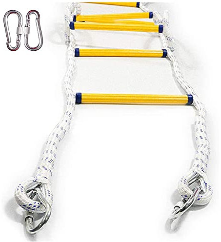 PNAJFUEL Strickleiter,Flucht Strickleiter,Notleitern Feuerleiter Für Kinder Und Erwachsene 2/3/4 Stockwerk Flucht Aus Fenster Und Balkon/5M