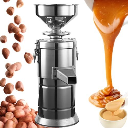 WOTZOV Macinacaffè Verticale Professionale in Lega di Alluminio per Sesamo, Motore Interamente in Rame, Macchina per macinare i Cereali, per Semi di Sesamo, Noci, Noci