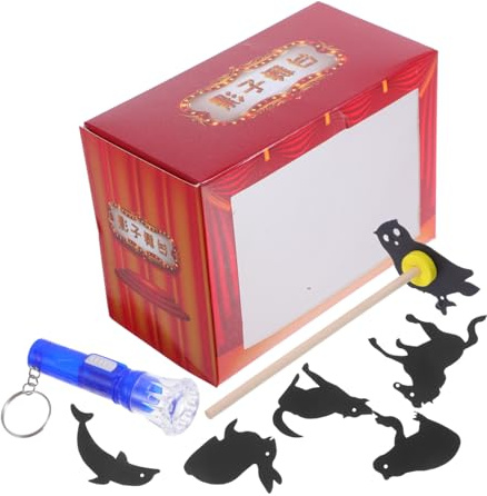 Jeu de Marionnettes D’ombres Chinoises Traditionnel Rouge 1 Set Papier | Fabrication Artisanale Diy, Narration Interactive et Apprentissage Culturel, Spectacle Dramatique Couleur Aléatoire