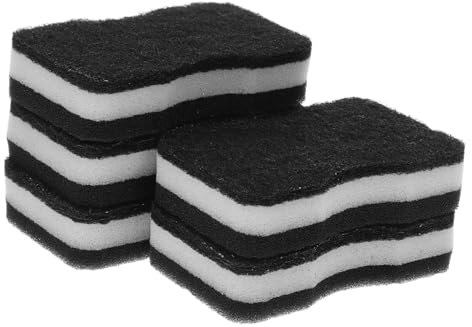 Esponja de Limpieza de Cocina 5 Piezas Negra de Esponja