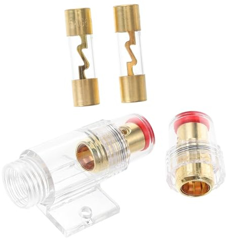 CLISPEED 60a Porte-fusible Agu Transparent Étanche Pour Audio Auto Support Fusible Ligne Compatible Divers Véhicules Améliore Haute Fidélité Voiture