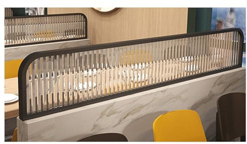 Acoustic Desk Partition Privacy Screen - Modern Metal Worktop Divider for Office, Restaurant & Hotel Soundproof Solution