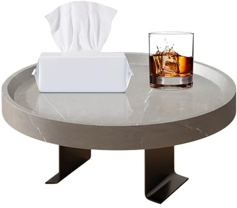 Penlimly Bandeja para Brazo De Sofá | Mesa Auxiliar para Sofá con Portavasos | Organizador Ajustable con Portavasos para Bebidas Y Almacenamiento En Salón Dormitorio Apartamento Hogar Mesita De Noche