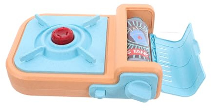 BESPORTBLE Cucina Giocattolo Piano Cottura con Effetti Luminosi e Suoni Realistici Gas Portatile per Gioco di Ruolo e Cucina per Casa delle Bambole Accessorio Facile da Pulire per Piccoli