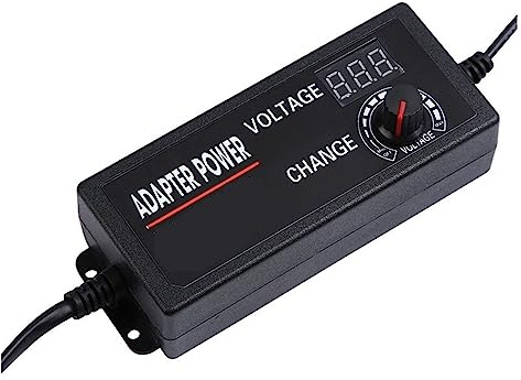 Fuente de alimentación conmutada, Fuente de alimentación Ajustable AC DC 3V 5V 9V 12V 24V, Pantalla de visualización Fuente de alimentación Universal 5 12 voltios,(3V - 24V 1A)