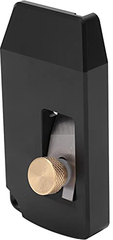 Wakects Cepillo para Cantos de Madera, Recortadora de Chapas, Profundidad Ajustable, Cuchilla HSS, Cuerpo de Aleación de Aluminio con Anillo para PVC ABS Melamina