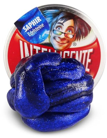 Intelligente Knete Klein Saphir blauer Edelstein 18g Blau mit Glitzer