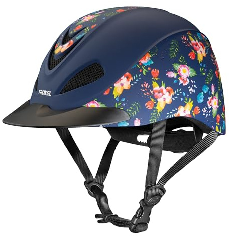 Troxel Dynasty Ultralight Horse Riding Helmet, Low-Profile, Adjustable Design, Safety Horseback Riding Gear, Extra Small (6-1/4-6-1/2), Floral Watercolor