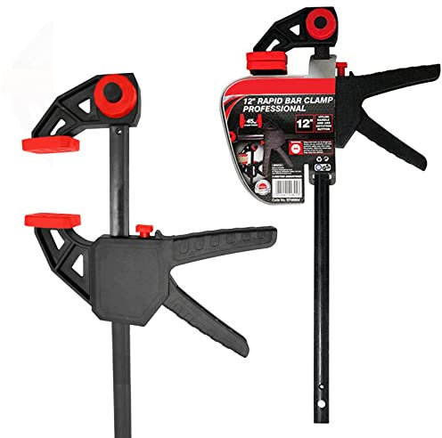 2pc 12-Inch/300mm Quick Clamp Heavy-Duty Bar Set for Woodworking - One-Handed Clamp/Spreader, Light-Duty Quick-Change